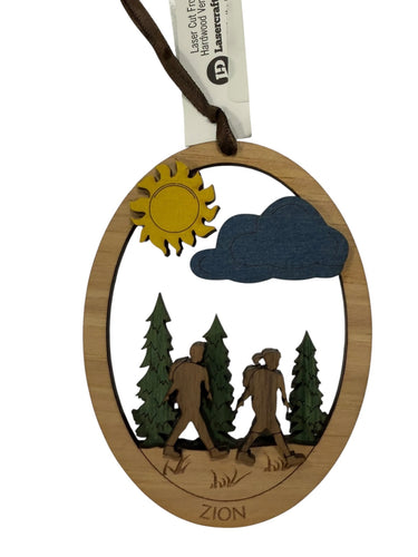 Hiker With Trees Ornament