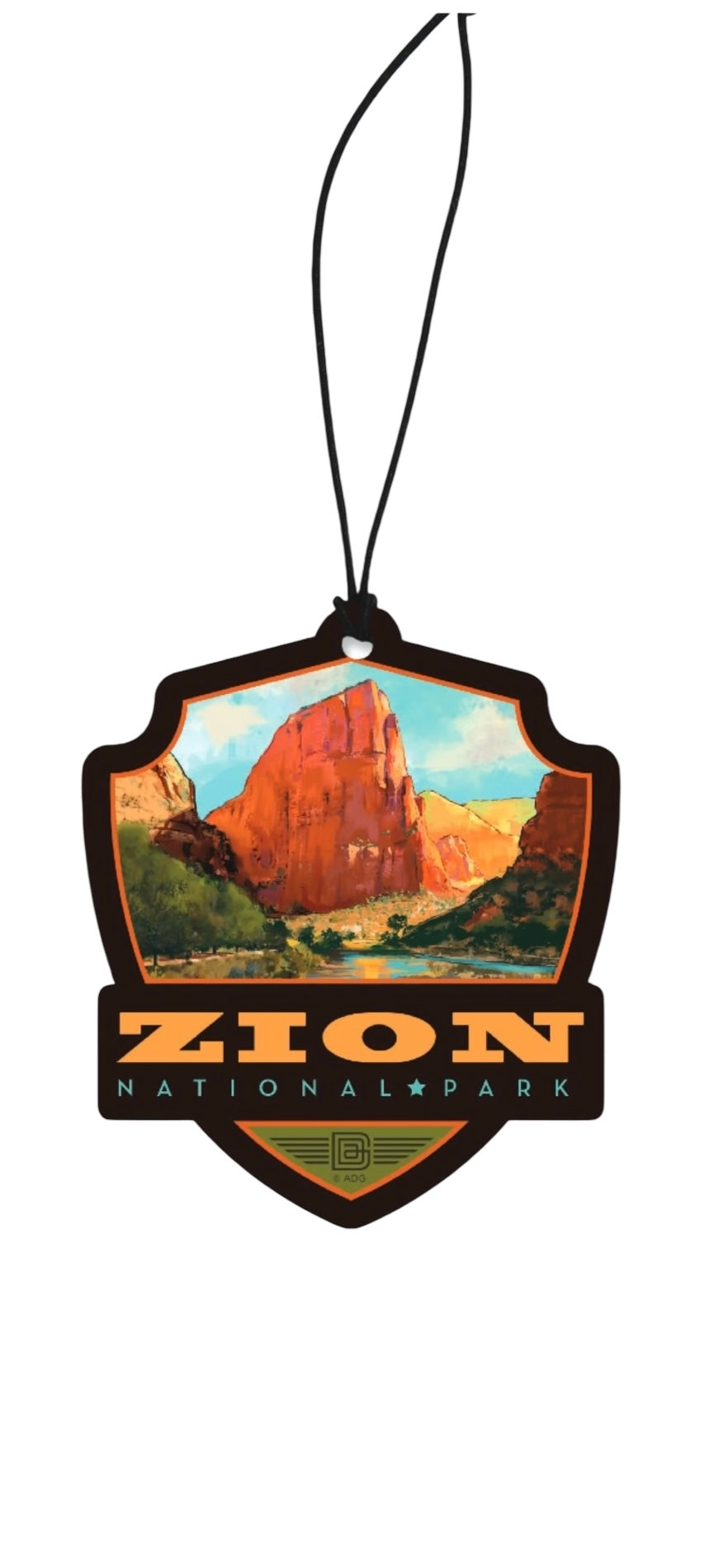 Zion River Valley Emblem Wood Ornament