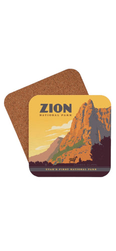 Sacred Cliffs Wooden Coaster