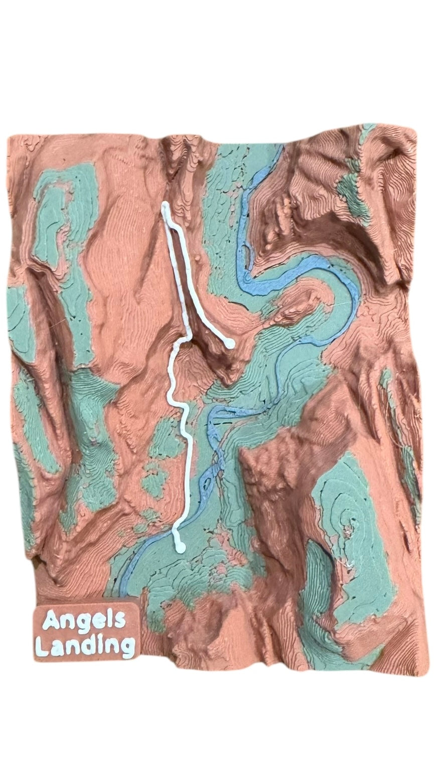 Angels Landing 3D Trail Map Magnet