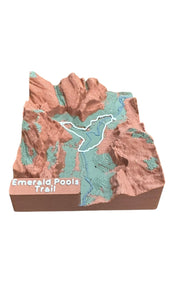 Emerald Pools 3D Trail Map Magnet