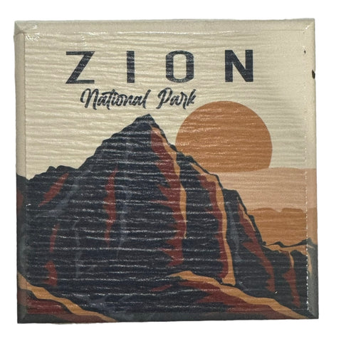 Illustrated Zion Small Square Faux Sign