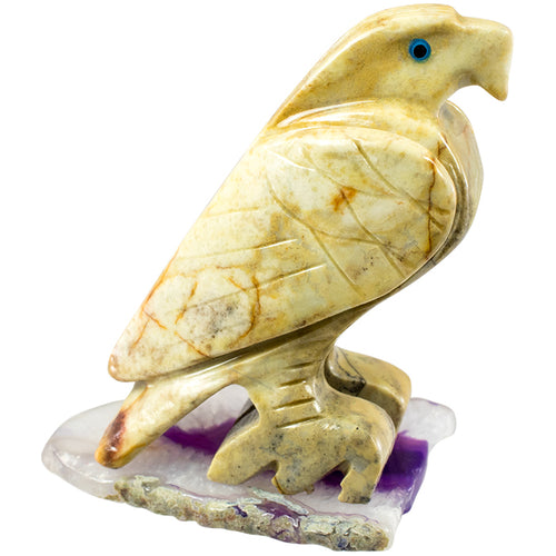 Soapstone Carved Eagle on Base