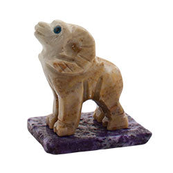 Soapstone Carved Ram on Base