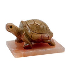 Soapstone Carved Tortoise on Base