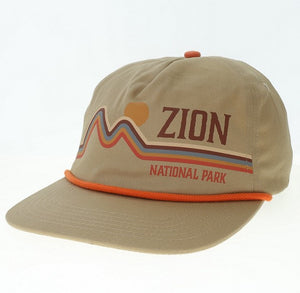 Zion Outline Leather Patch Hat