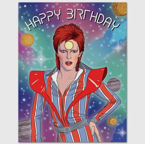 Bowie You Are a Star Birthday Card