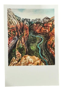 Zion National Park Polaroid Postcard