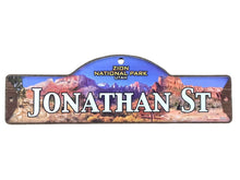 Wooden Zion Street Sign "J" Name