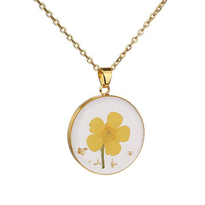 Pressed Flower Necklace