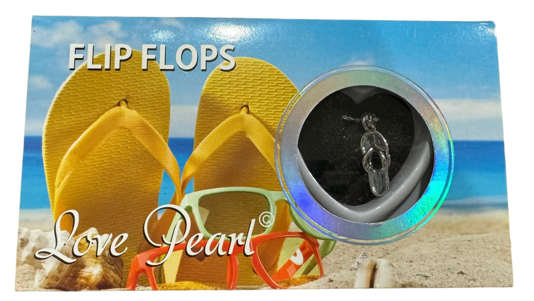 Love Pearl Flip Flops Necklace