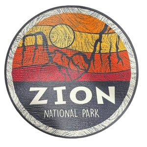 Gety Zion Cliffs Large Circle Faux Sign