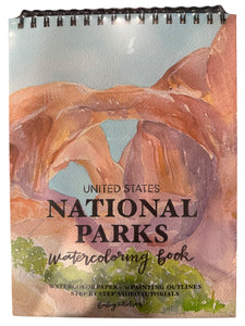 United States National Parks Watercoloring Book