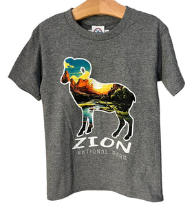 Dye Cut Bighorn Zion Cliffs Youth Shirt
