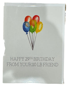 29th Birthday Greeting Card