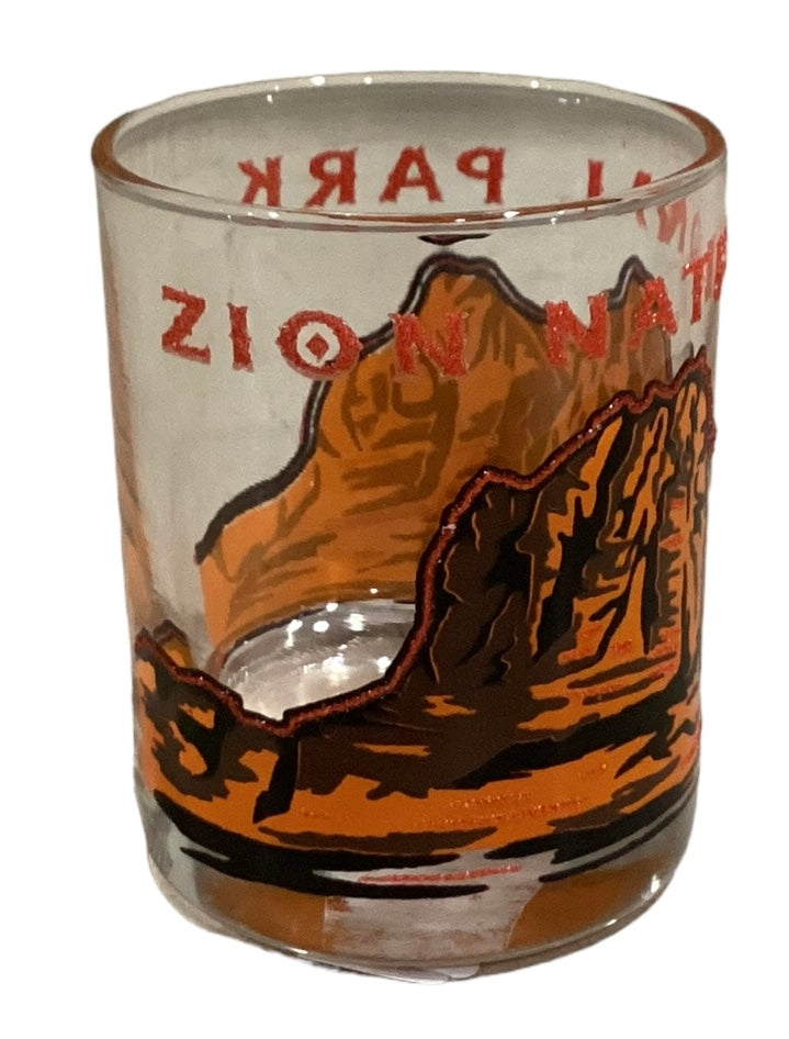 Zion Sanded Mountain Shot Glass