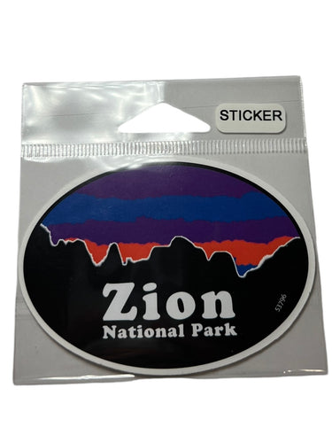 Zion Black Sunset Mini Sticker