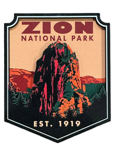 Zion Plaque Badge 2D Magnet