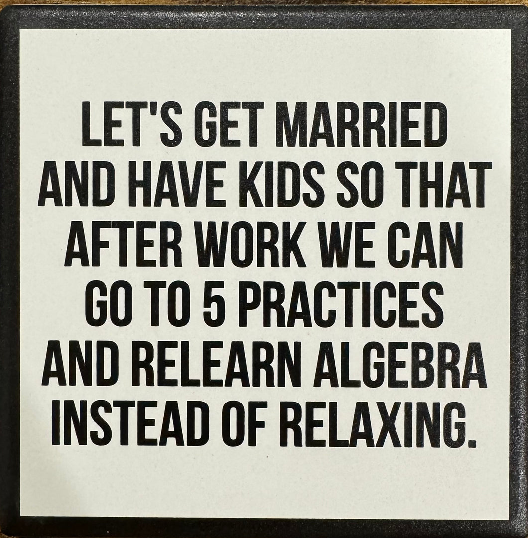 Relearn Algebra Drink Coaster