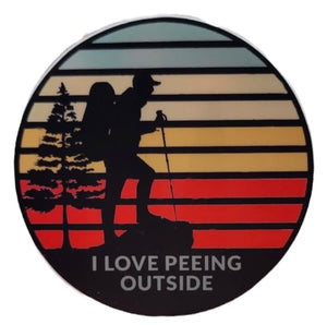 Love Peeing Outside Sticker