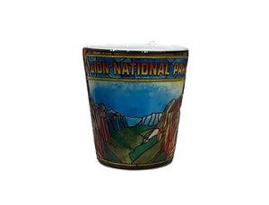 Zion Overlook Stained Glass Shot Glass