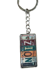 License Plate Keychain Zion