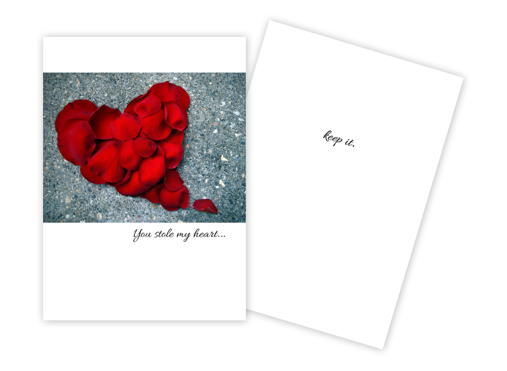 You Stole My Heart Romance Card