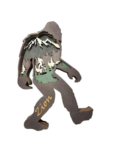 Bigfoot 3D Wood Carving