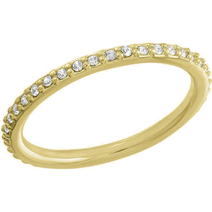 Stack Gold Ring - Style 37 Thin Diamond