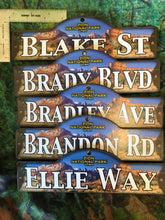 Wooden Zion Street Sign "B" Names