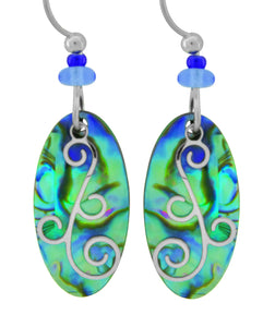 Paua Shell Earrings NZE 509
