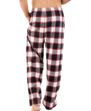 Black Plaid Men's Flannel PJ Pants