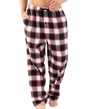 Black Plaid Men's Flannel PJ Pants