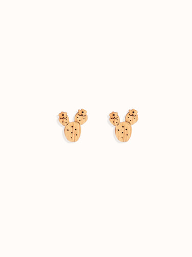 Prickly Pear Bamboo Earrings