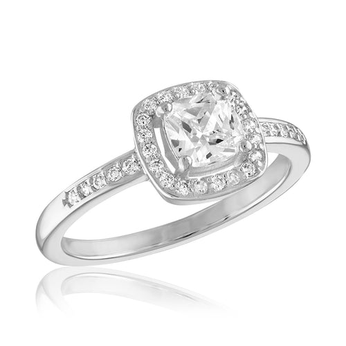Stack Ring - Style 103 - Halo CZ Forever