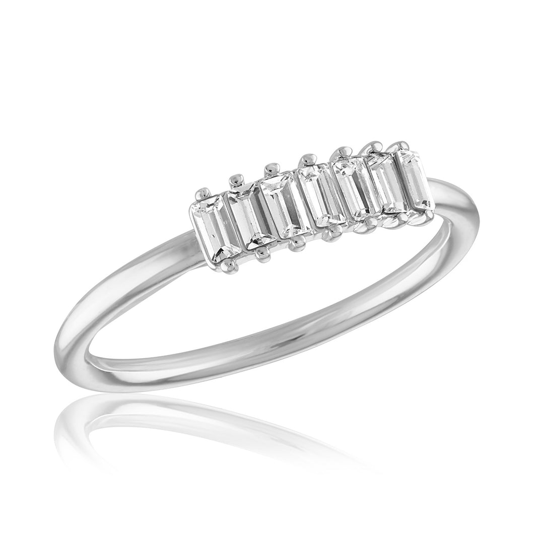 Stack Ring - Style 98 - Vertical Multi Baugette