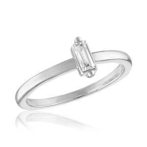 Stack Ring - Style 99 - Vertical Single Baugette