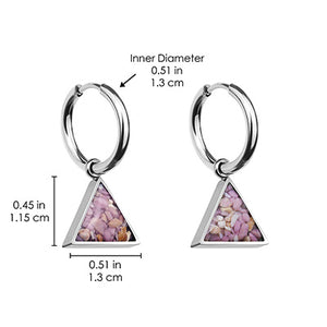 Triangle Earrings Empowerment Stones