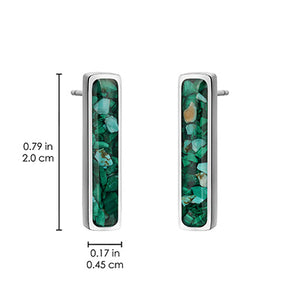 Vertical Bar Earrings Empowerment Stones