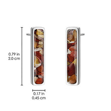 Vertical Bar Earrings Empowerment Stones