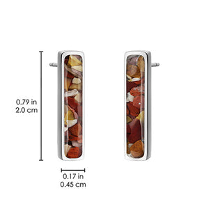 Vertical Bar Earrings Empowerment Stones