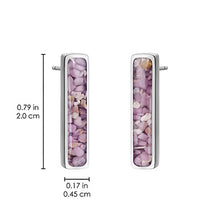 Vertical Bar Earrings Empowerment Stones