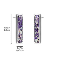 Vertical Bar Earrings Empowerment Stones