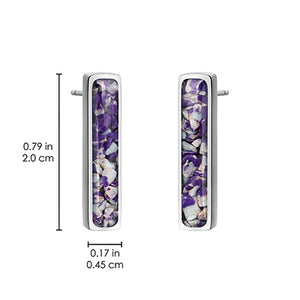 Vertical Bar Earrings Empowerment Stones