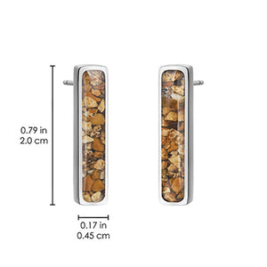 Vertical Bar Earrings Empowerment Stones