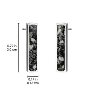 Vertical Bar Earrings Empowerment Stones