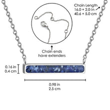 Horizontal Bar Necklace Empowerment Stones