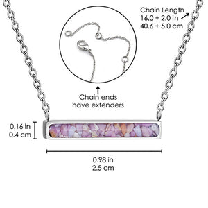 Horizontal Bar Necklace Empowerment Stones