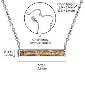 Horizontal Bar Necklace Empowerment Stones