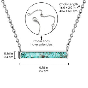 Horizontal Bar Necklace Empowerment Stones